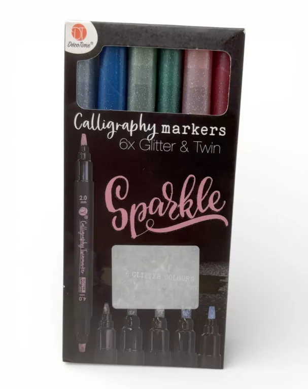 pisaki-do-kaligrafii-kolorowe-precyzyjne-6-sztuk-podwojne-brokatowe-slaska-20-siemianowice-slaskie