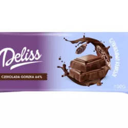 CZEKOLADA GORZKA 64% DELISS 100G
