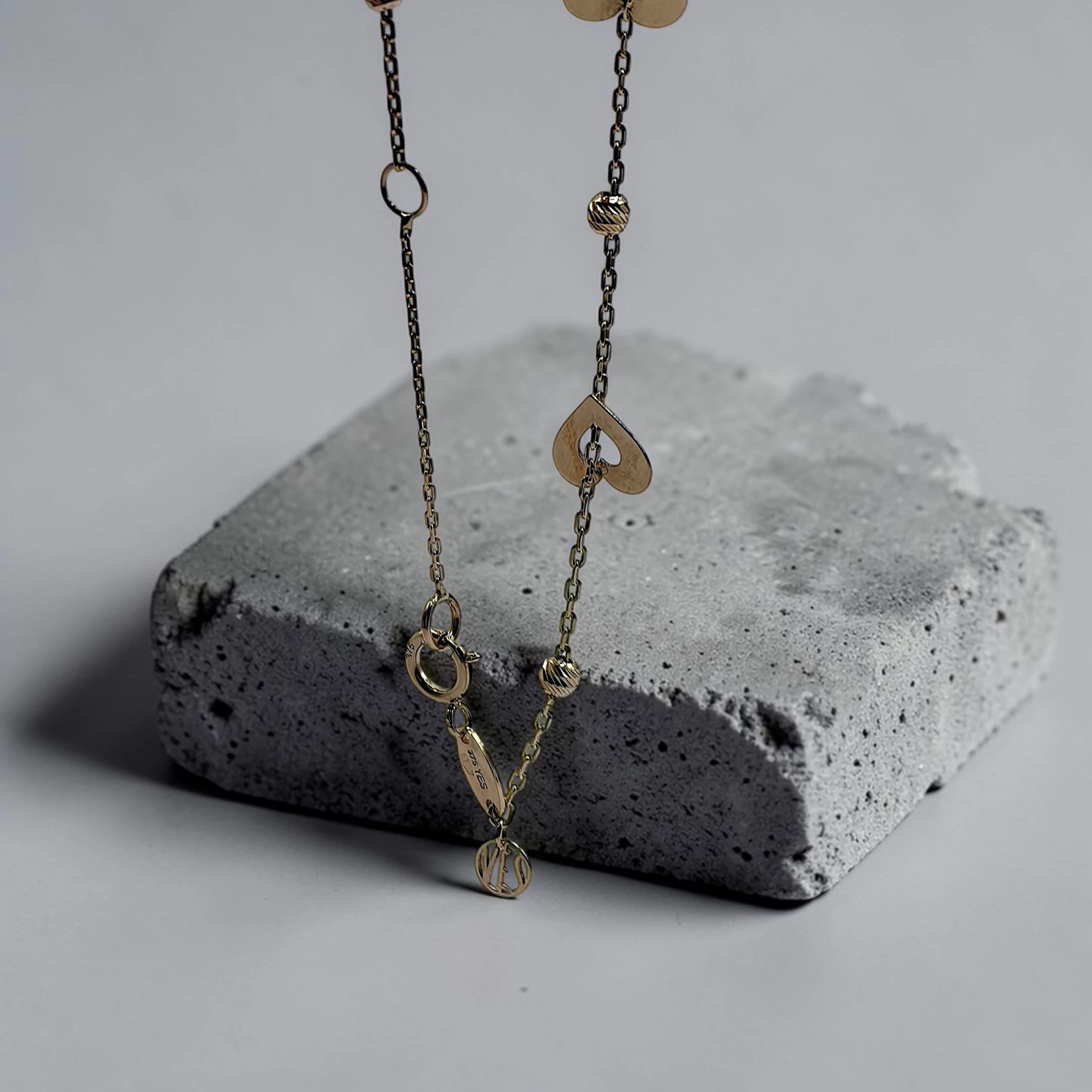 zlota-bransoletka-z-serduszkami-yes-18cm-375-rodzaj-2205-2