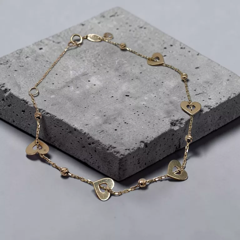 zlota-bransoletka-z-serduszkami-yes-18cm-375-krolowej-jadwigi-20d-dabrowa-gornicza