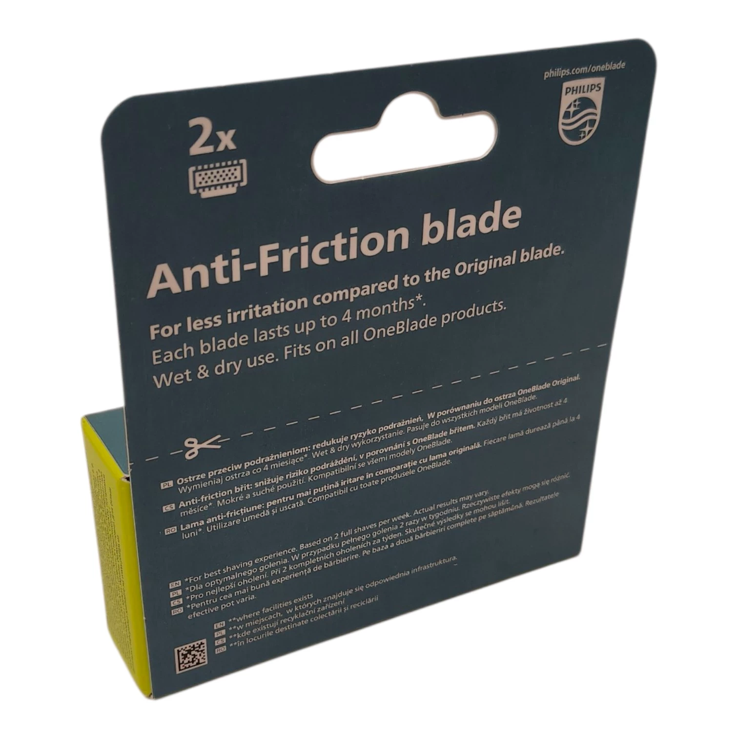 ostrza-golarki-philips-oneblade-sensitive-qp22550-2x-okazja-ean-gtin-8720689003087