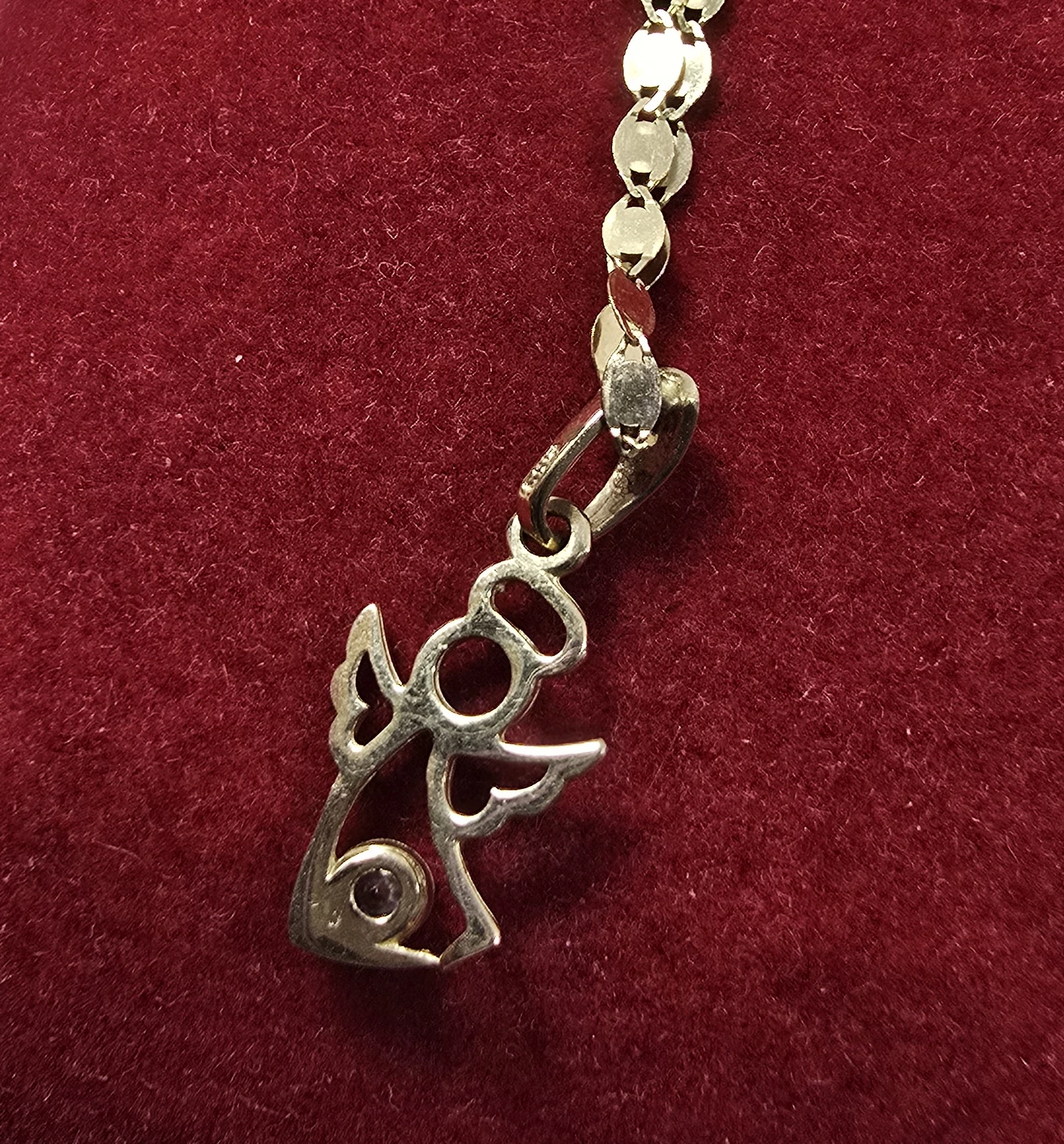 sliczny-zloty-lancuszek-z-zawieszka-proby-585-dl-45-cm-185g-splot-2208-9