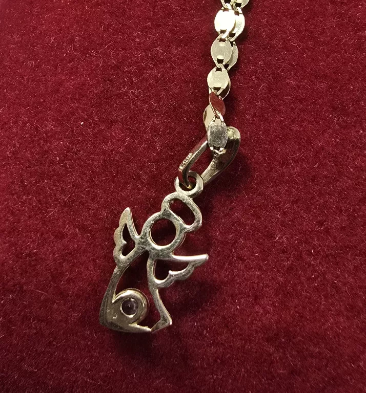 sliczny-zloty-lancuszek-z-zawieszka-proby-585-dl-45-cm-185g-splot-2208-9