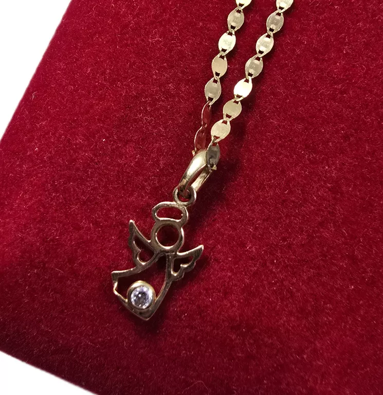 sliczny-zloty-lancuszek-z-zawieszka-proby-585-dl-45-cm-185g-material-15835-2