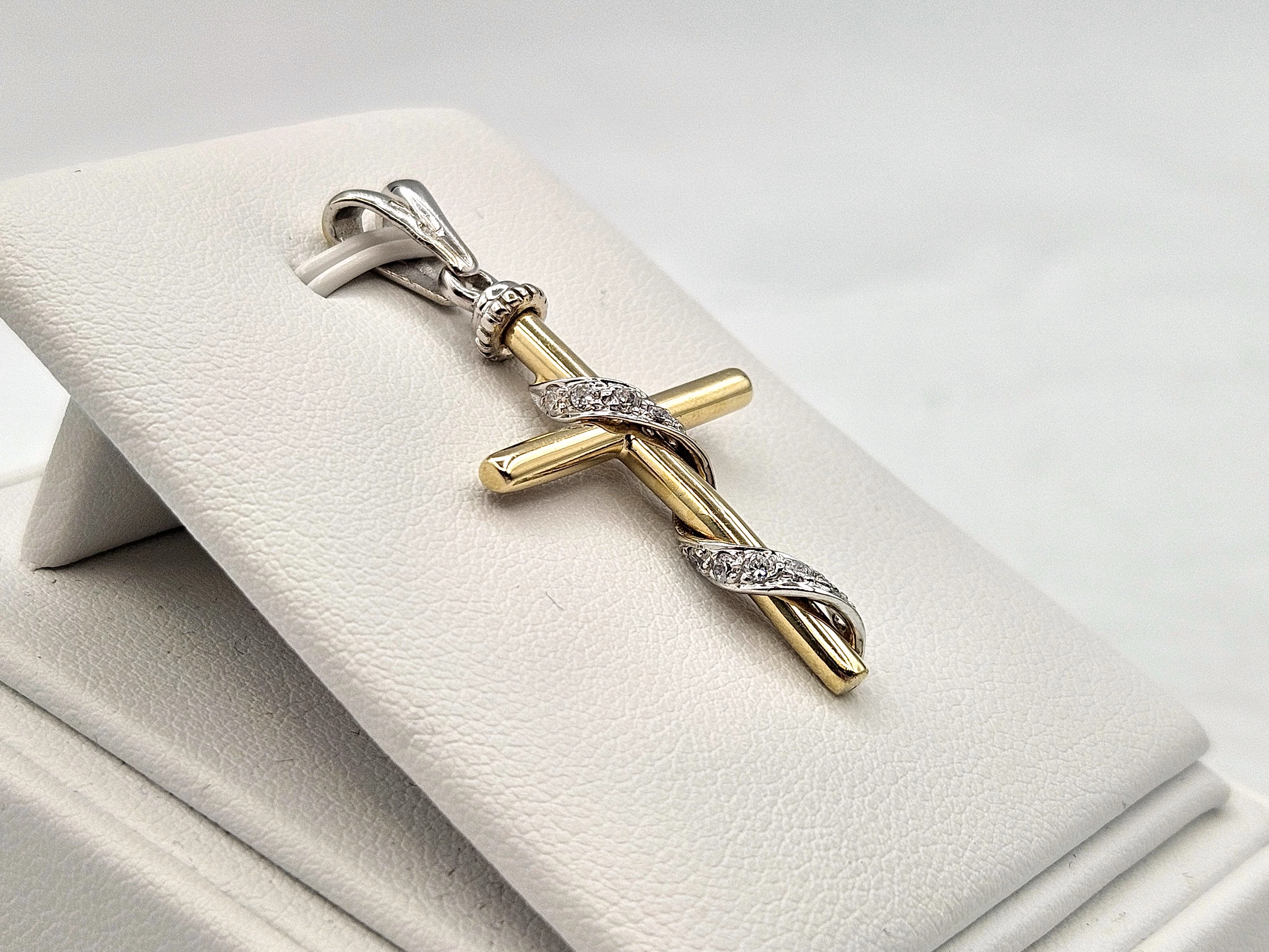 zlota-zawieszka-krzyzyk-opleciony-cyrkoniami-585-14k-337g-42mm-stan-11323-2