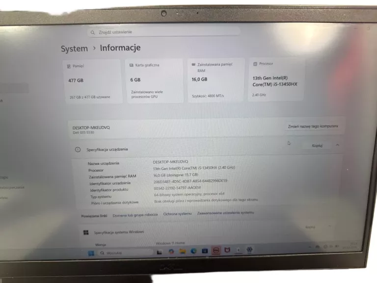 laptop-dell-g15-5530-i5-13-16gb-512ssd-win11-rtx3050-opis-rozdzielczosc-px-4474-211457