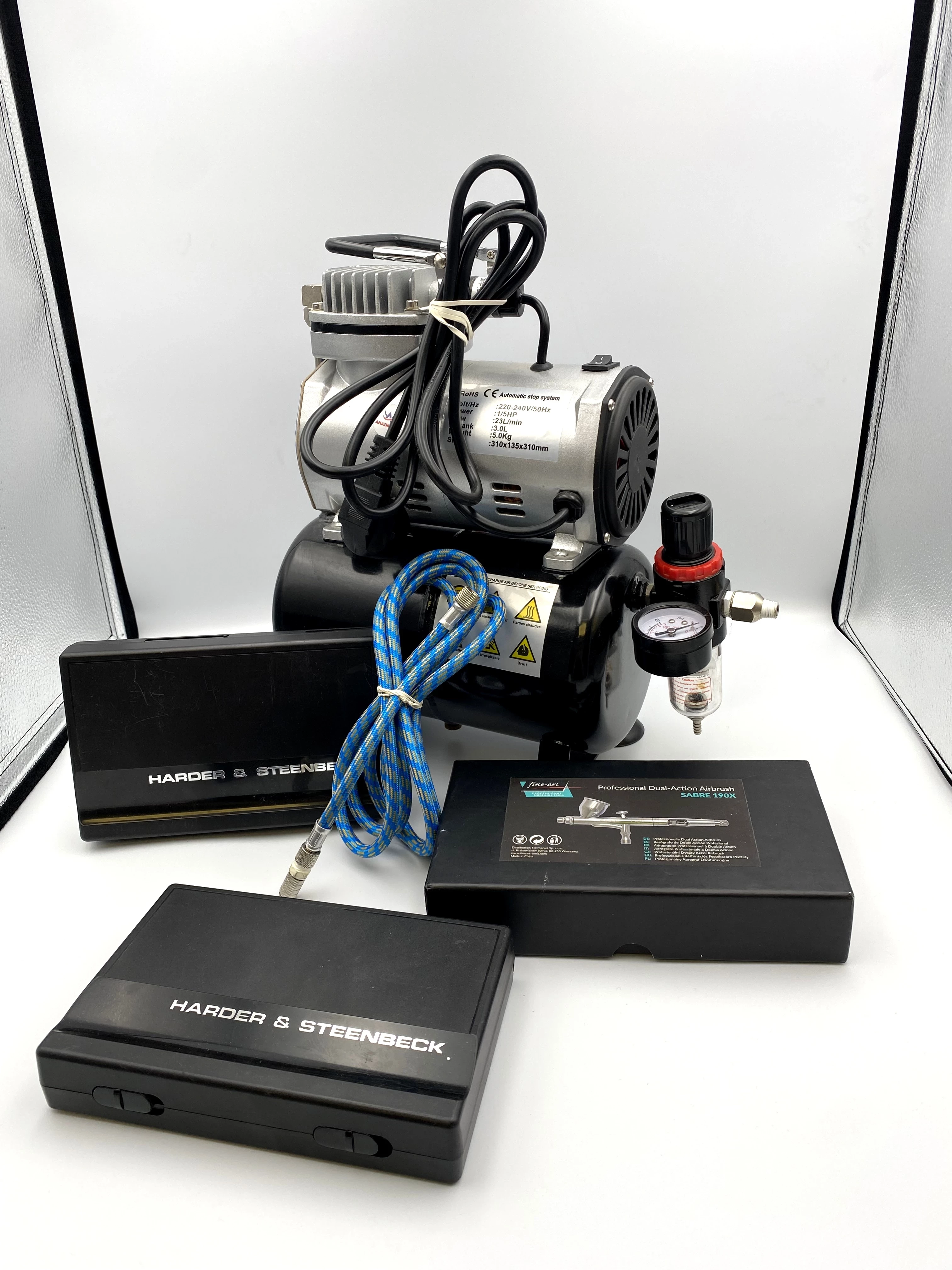 kompresor-w-zestawie-3-aerografy-stefana-grota-roweckiego-7h-krakow