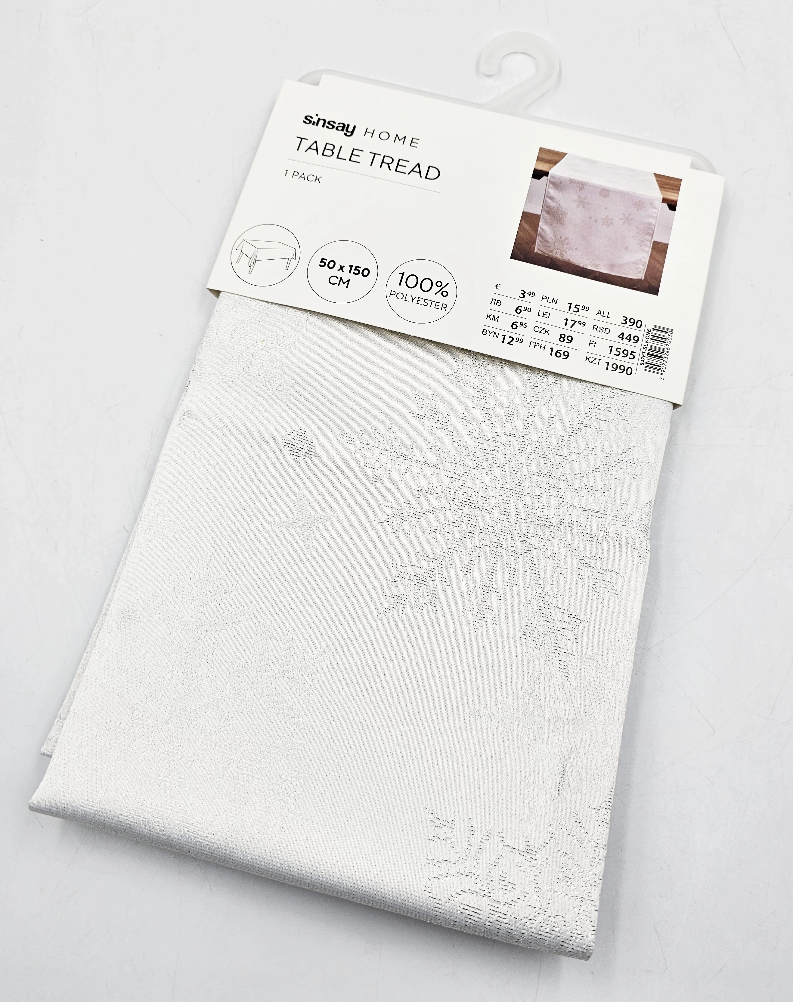 bieznik-sinsay-home-50-x-150-cm-847ft-slv-one-platki-sniegu-ean-gtin-5907232670030