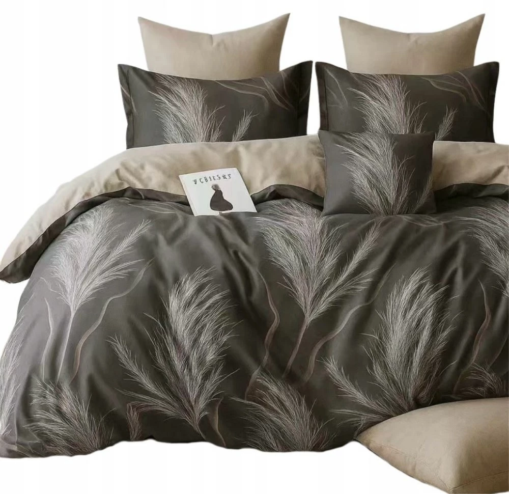 komplet-poscieli-200x220-zestaw-dwustronna-ze-wzorem-roslinnym-ciemna-szar-bronowicka-80-krakow