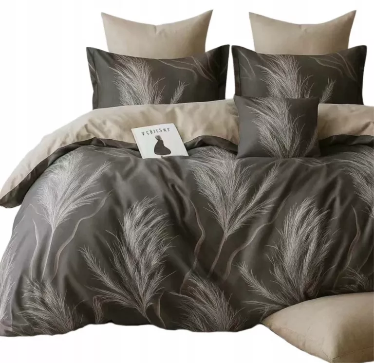 komplet-poscieli-200x220-zestaw-dwustronna-ze-wzorem-roslinnym-ciemna-szar-bronowicka-80-krakow