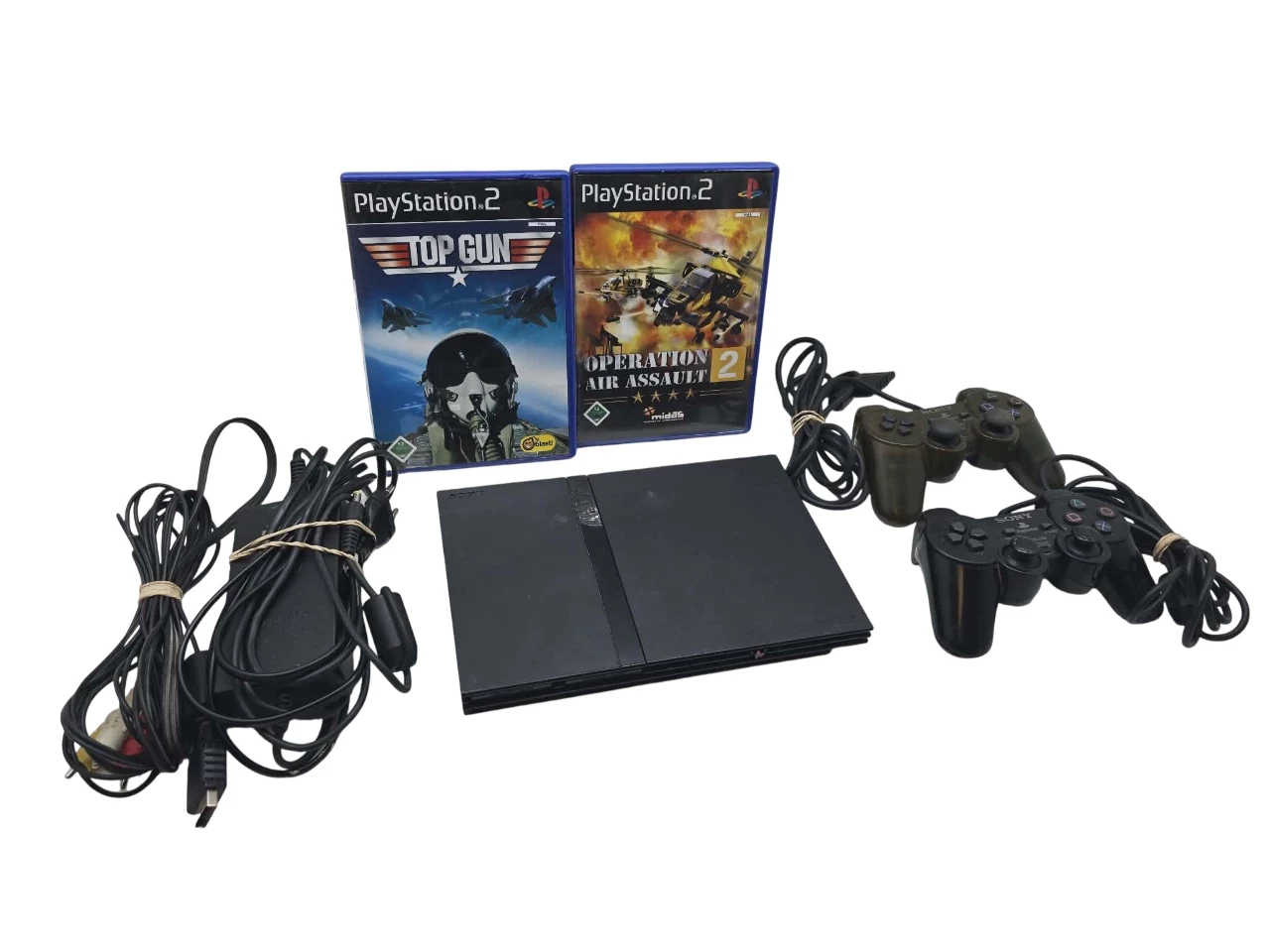 konsola-sony-ps2-slim-scph-77004-x2-gra-x2-pad-playstation-2-pal-krakowska-14-kluczbork-zlotko