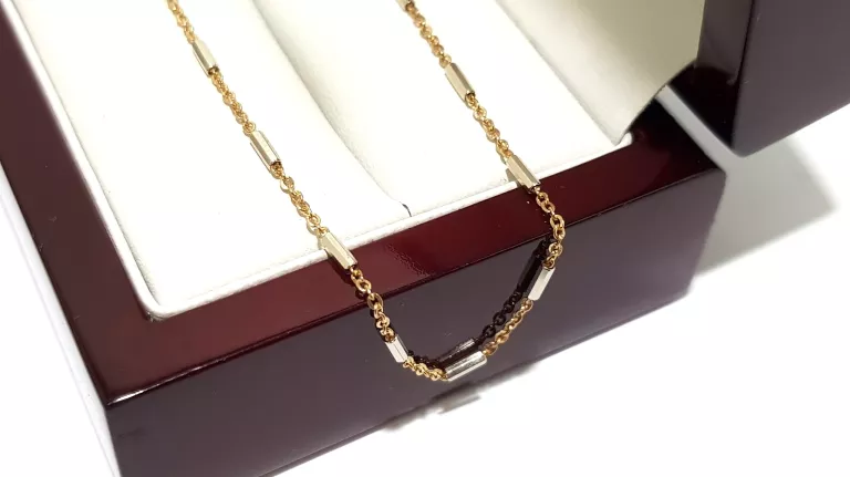 wyrob-jubilerski-uzywany-zloty-lancuszek-ankier-z-waleczkami-585-45cm322g-dlugosc-calkowita-4500