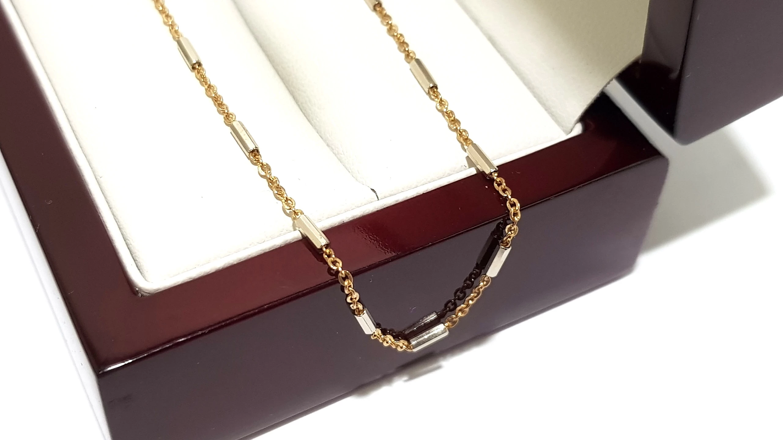 wyrob-jubilerski-uzywany-zloty-lancuszek-ankier-z-waleczkami-585-45cm322g-dlugosc-calkowita-4500