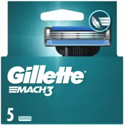 WKŁADY WYMIENNE DO MASZYNKI DO GOLENIA GILLETTE MACH3 Z 3 OSTRZAMI 5 SZT