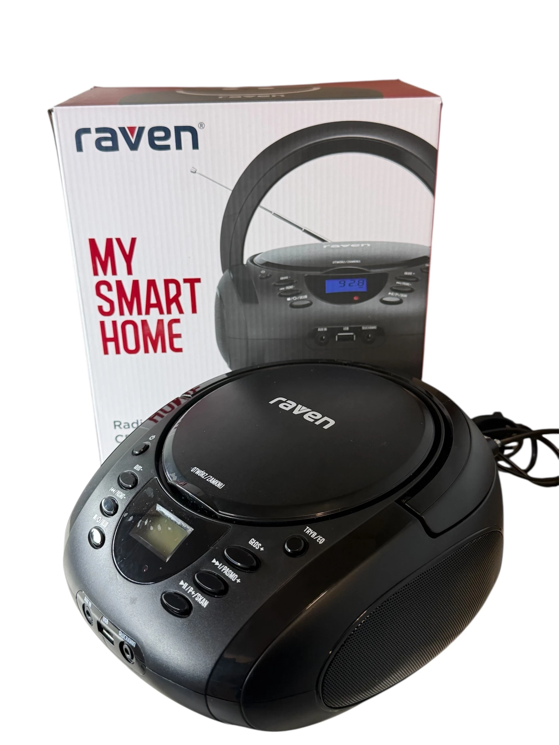 Rayven Raddix RADIOODTWARZACZ RADIO PRZENOŚNE RAVEN ECDP001 FM BLUETOOTH CD USB AUX ...