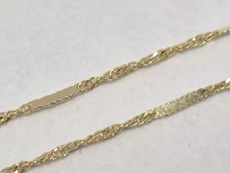 lancuszek-zloty-z-blaszkami-585-14k-135g-dl45-cm-dlugosc-calkowita-45