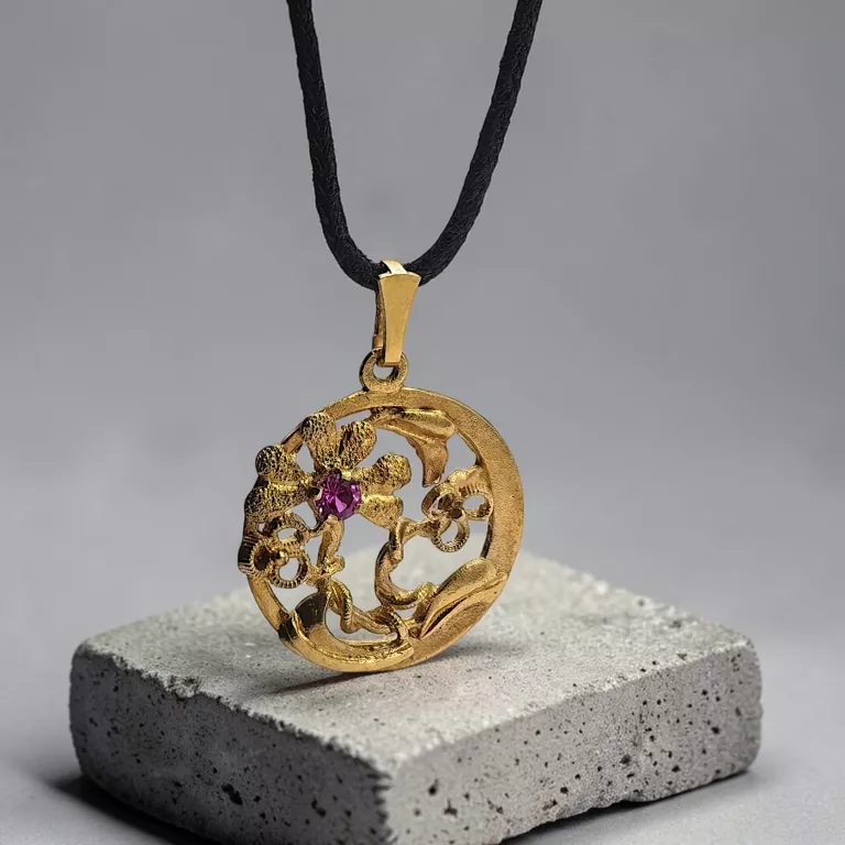 zlota-okragla-zawieszka-vintage-306g-585-krolowej-jadwigi-20d-dabrowa-gornicza