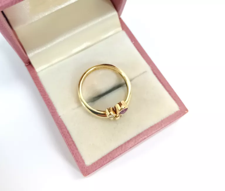 wyjatkowy-zloty-pierscionek-z-rubinem-i-diamentem-pr-585-rozmiar-15-tysiaclecia-2a-nowe-miasto-lubawskie