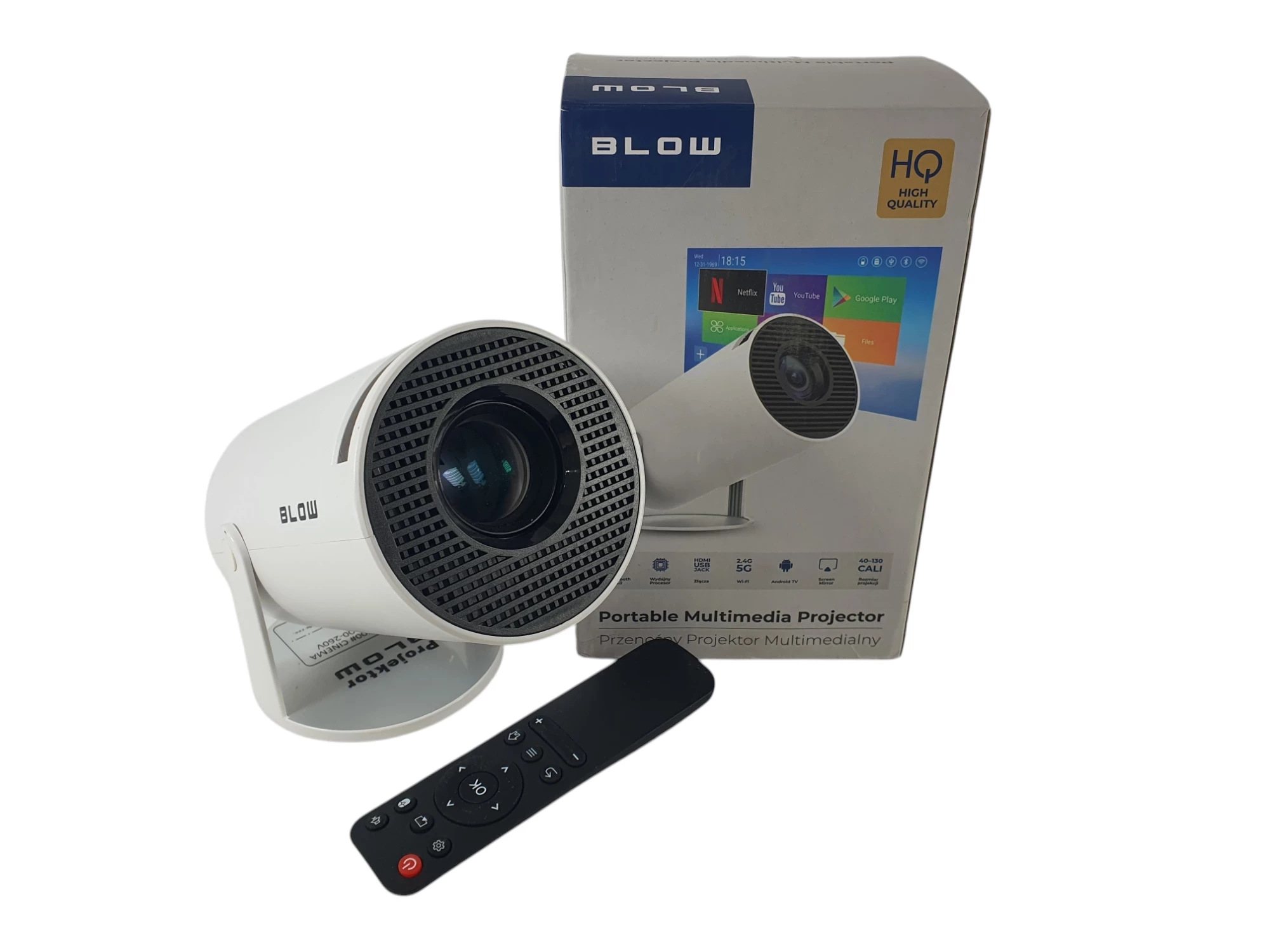 projektor-led-mini-rzutnik-android-smart-tv-wifi-4k-bialy-blow-cinema-gwiezdna-21-elblag