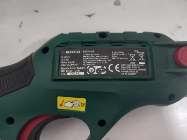 akumulatorowe-nozyce-ogrodowe-sekator-4-v-parkside-paas-4-a1-stan-11323-2