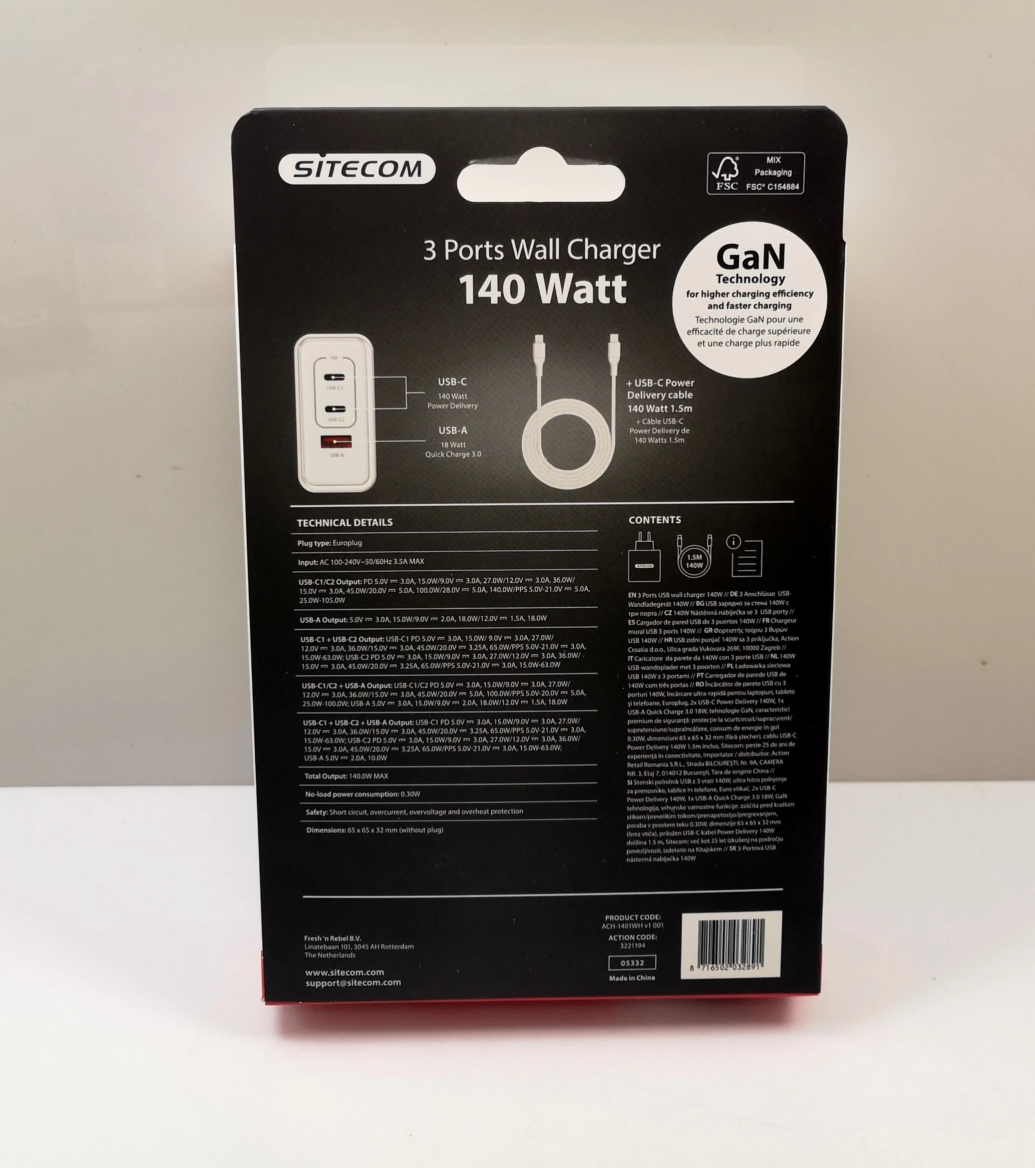 ladowarka-sitecom-140-watt-ean-gtin-8716502032891