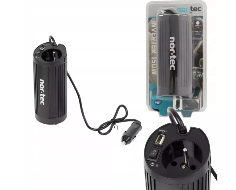 przetwornica-napiecia-nor-tec-150-w-12-v-z-gniazdem-usb-i-230-v-kupiecka-66a-zielona-gora