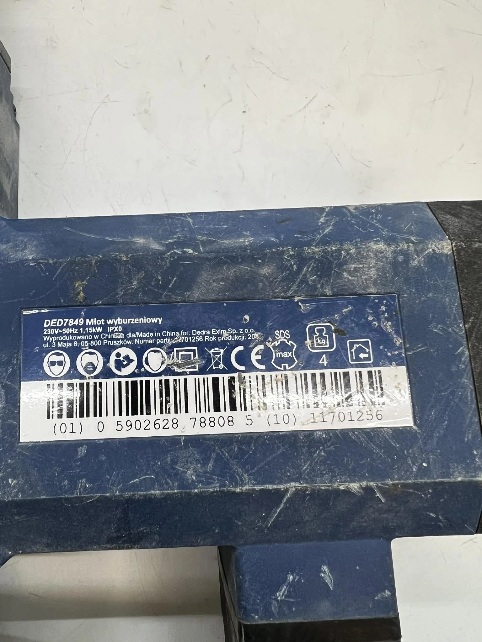 mlot-wyburzeniowy-udarowy-dedra-ded7849-1150w-komplet-stan-11323-2