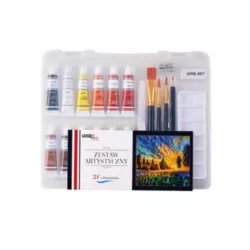 LOOZZ ART ZESTAW ARTYSTYCZNY Z FARBAMI W ETUI WALIZCE 20 ELEMENTÓW 127
