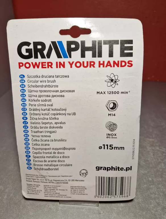 szczotka-druciana-tarczowa-115mm-x-m14-inox-graphite-57h596-ean-gtin-5902062575968