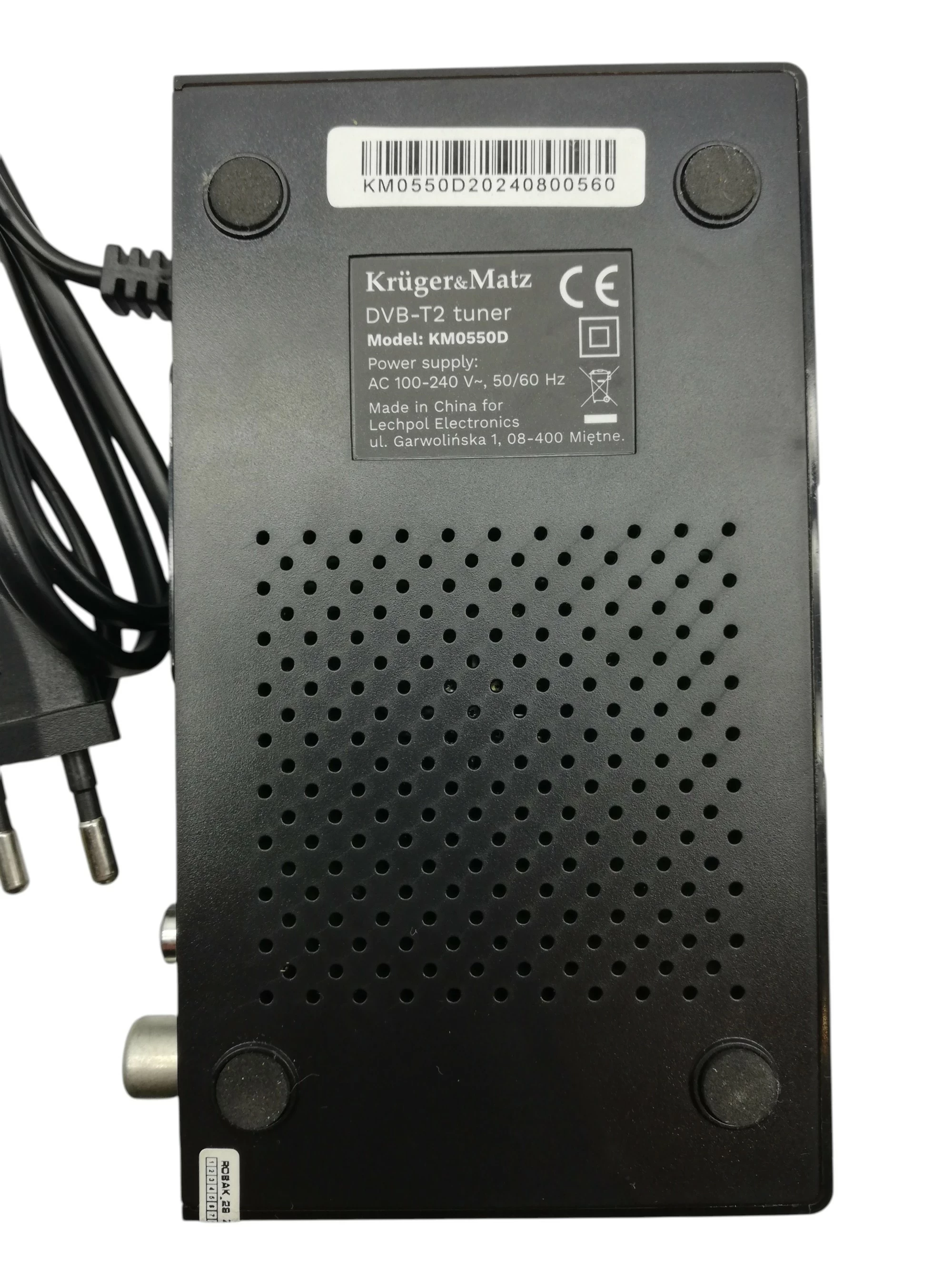 tuner-dekoder-dvb-t2-krugermatz-h265-hevc-km0550d-ean-gtin-5901890110686