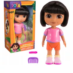 LALKA DORA PRZYJACIÓŁKA DORA POZNAJE ŚWIAT 29 CM + AKCESORIA 3+
