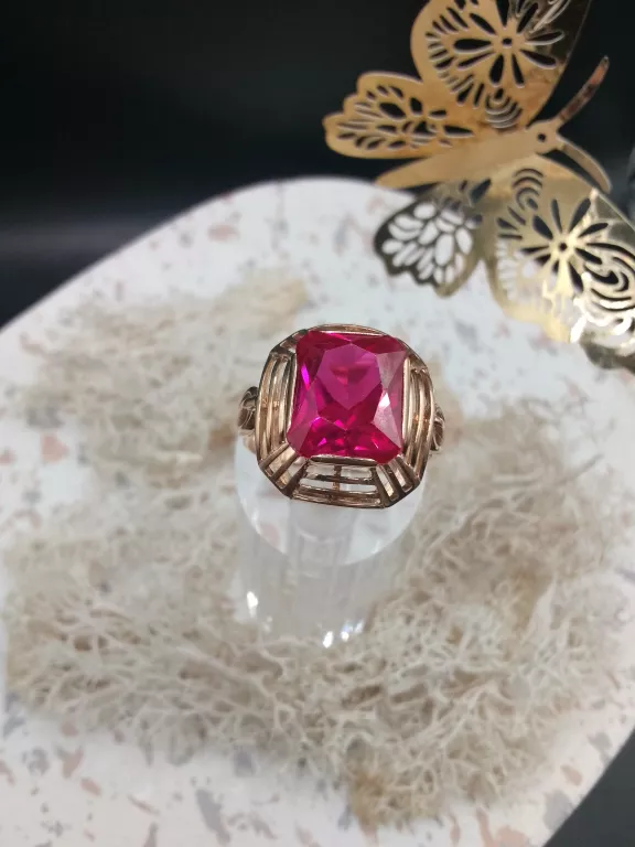 piekny-zloty-pierscionek-z-czerwonym-oczkiem-stan-11323-2