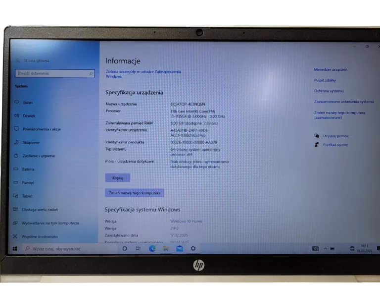 laptop-hp-probook-430-g8i3-1115g48gb240gb-ssd-pojemnosc-dysku-128