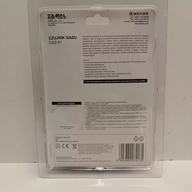 czujnik-gazu-ziemnego-i-lpg-propan-butan-zamel-cgz-01-zasilanie-230-v-ean-gtin-5903669074175