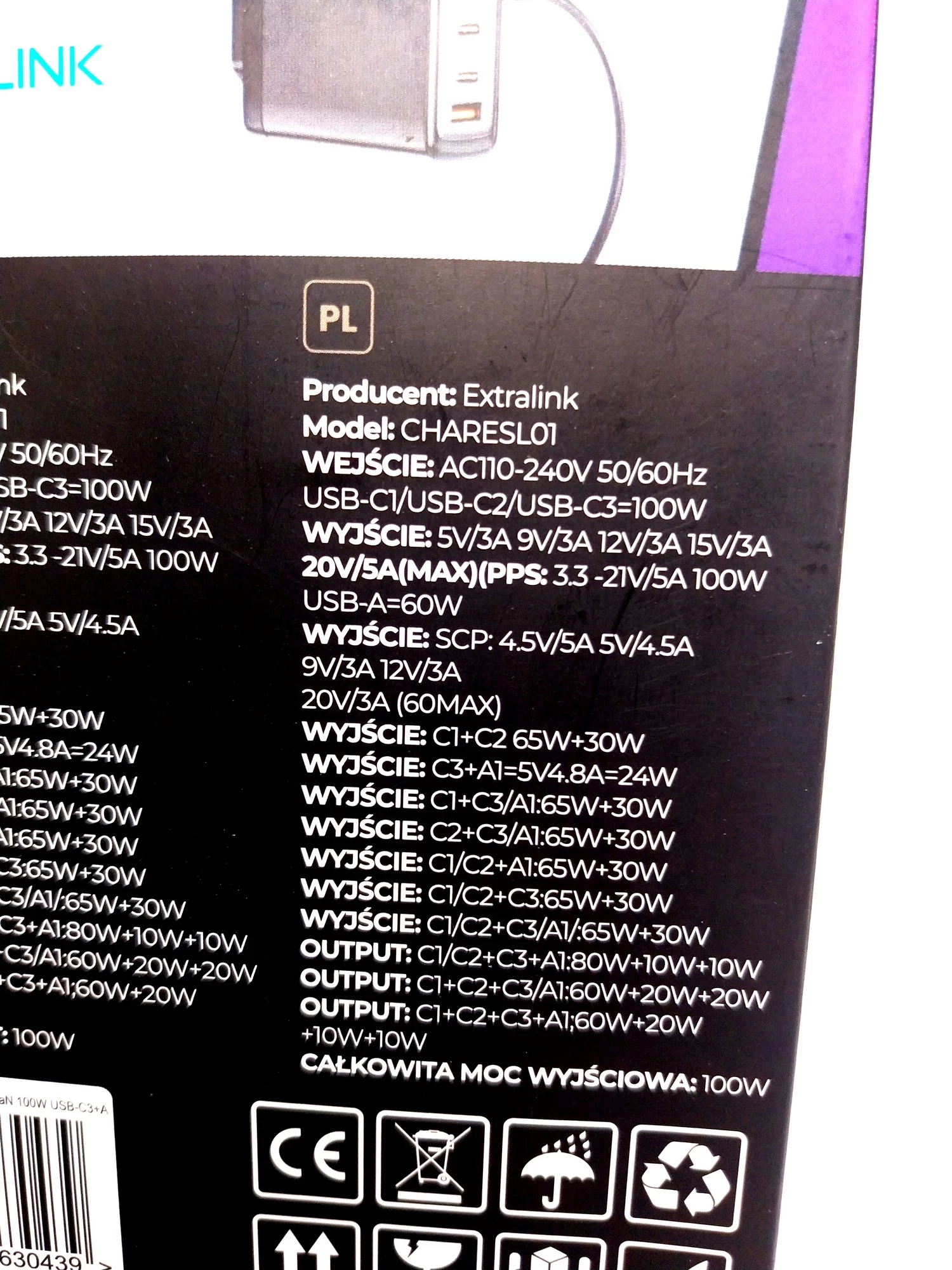 ladowarka-extralink-100w-3xusb-c-usb-a-smart-liczba-urzadzen-ladowanych-jednoczesnie-4