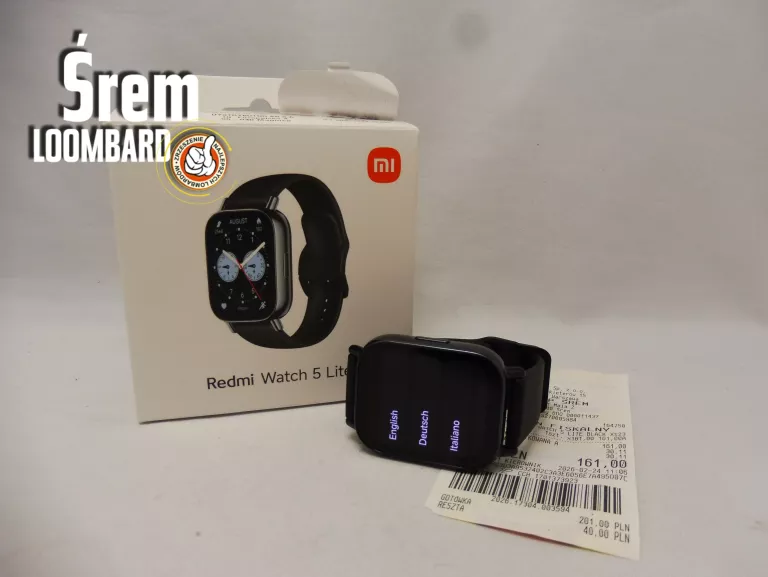 smartwatch-xiaomi-redmi-watch-5-lite-czarny-komplet-gwarancja-igla-stan-chlapowskiego-19b-srem-centrum