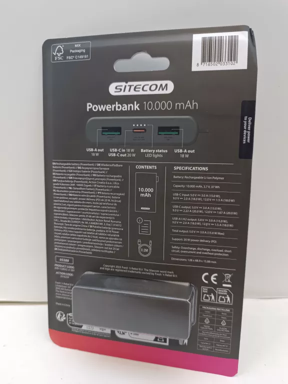 powerbank-sitecom-10000mah-ean-gtin-8720249807292