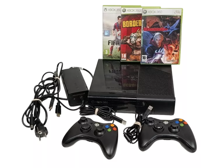 konsola-xbox-360-e-250gb-zestaw-z-dwoma-przewodowymi-padami-i-3-grami-jana-pawla-ii-32-limanowa-kotkiewicz-sj