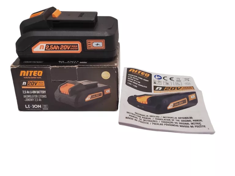 akumulatorbateria-niteo-litowo-jonowy-25ah-20v-stan-bdb-ean-gtin-5905118096950