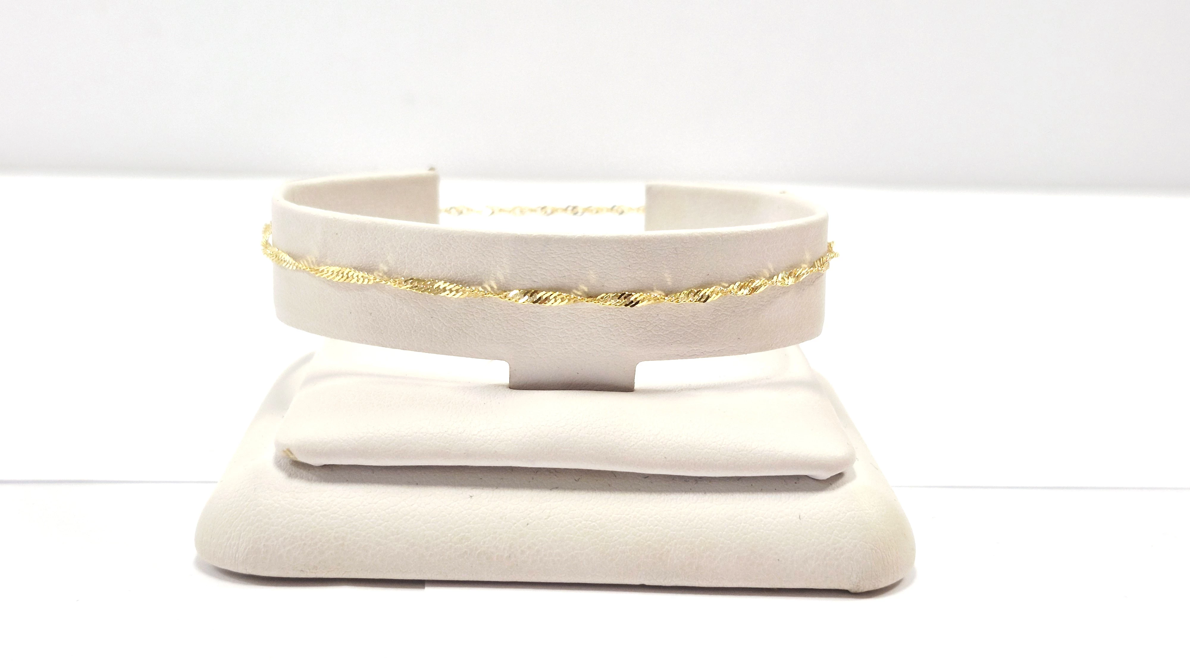 nienoszona-zlota-bransoletka-singapur-pr-375-060g-18cm-stan-11323-2