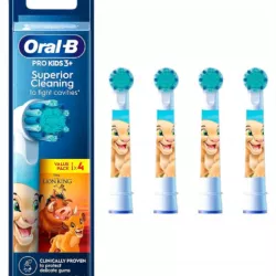 ORYGINALNE KOŃCÓWKI ORAL-B DLA DZIECI KRÓL LEW 4 SZTUKI LION KING KIDS