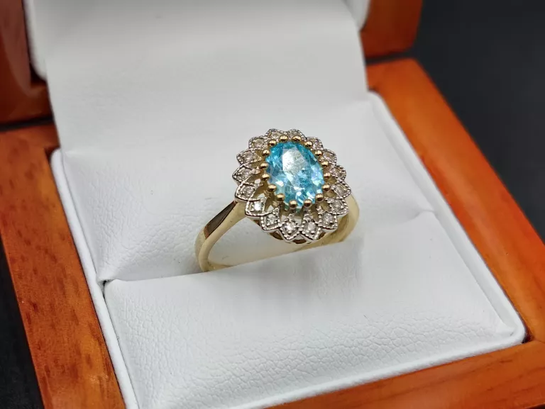 zjawiskowy-zloty-pierscionek-z-blekitnym-oczkiekm-349g-pr585-r14-andrzeja-10-katowice