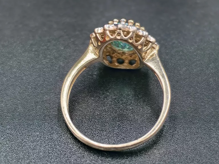 zjawiskowy-zloty-pierscionek-z-blekitnym-oczkiekm-349g-pr585-r14-rozmiarsrednica-wew-mm-372-14