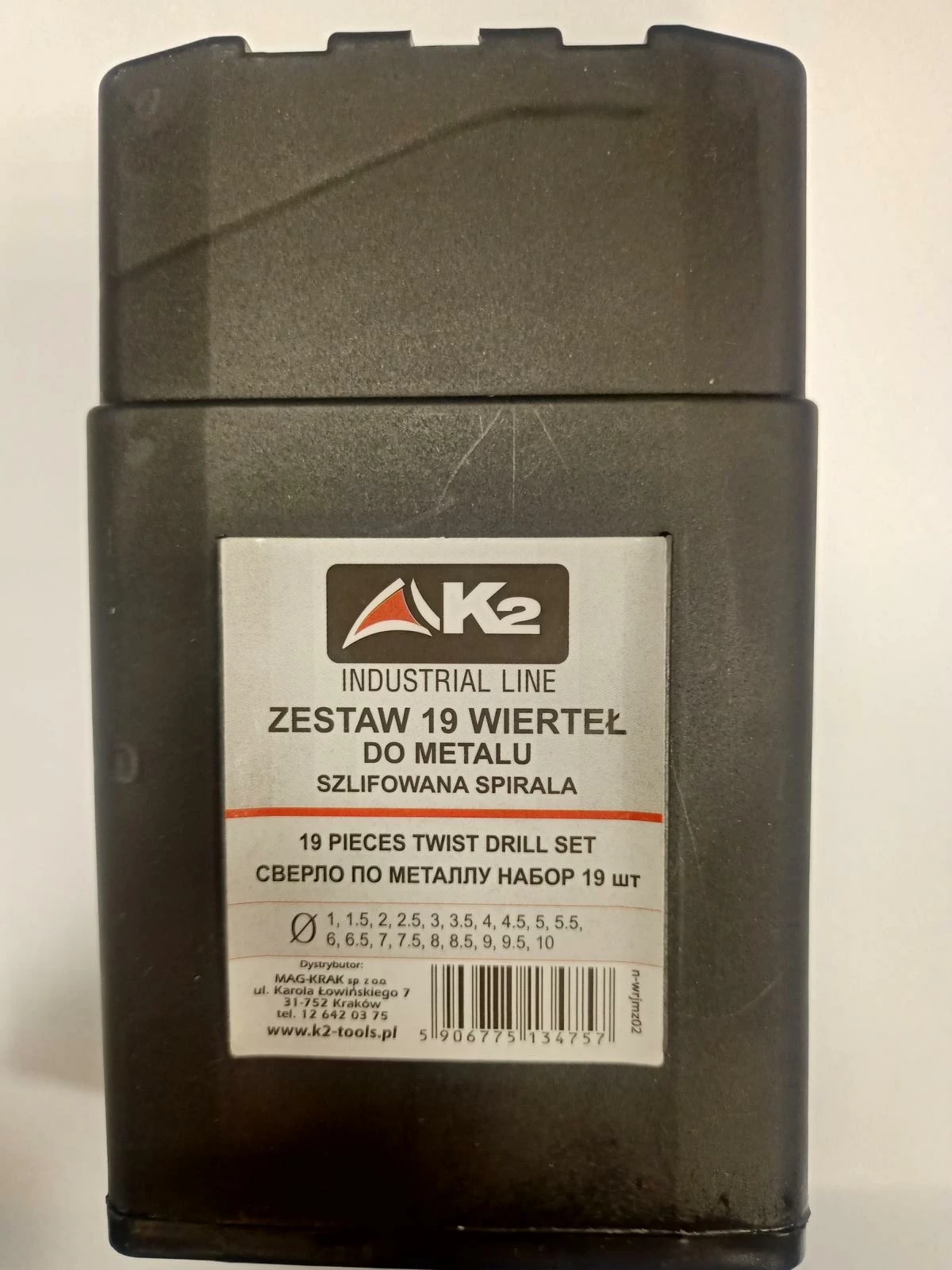 zestaw-wiertel-do-stali-k2-19szt-1-10mm-260115038-ean-gtin-5906775134757