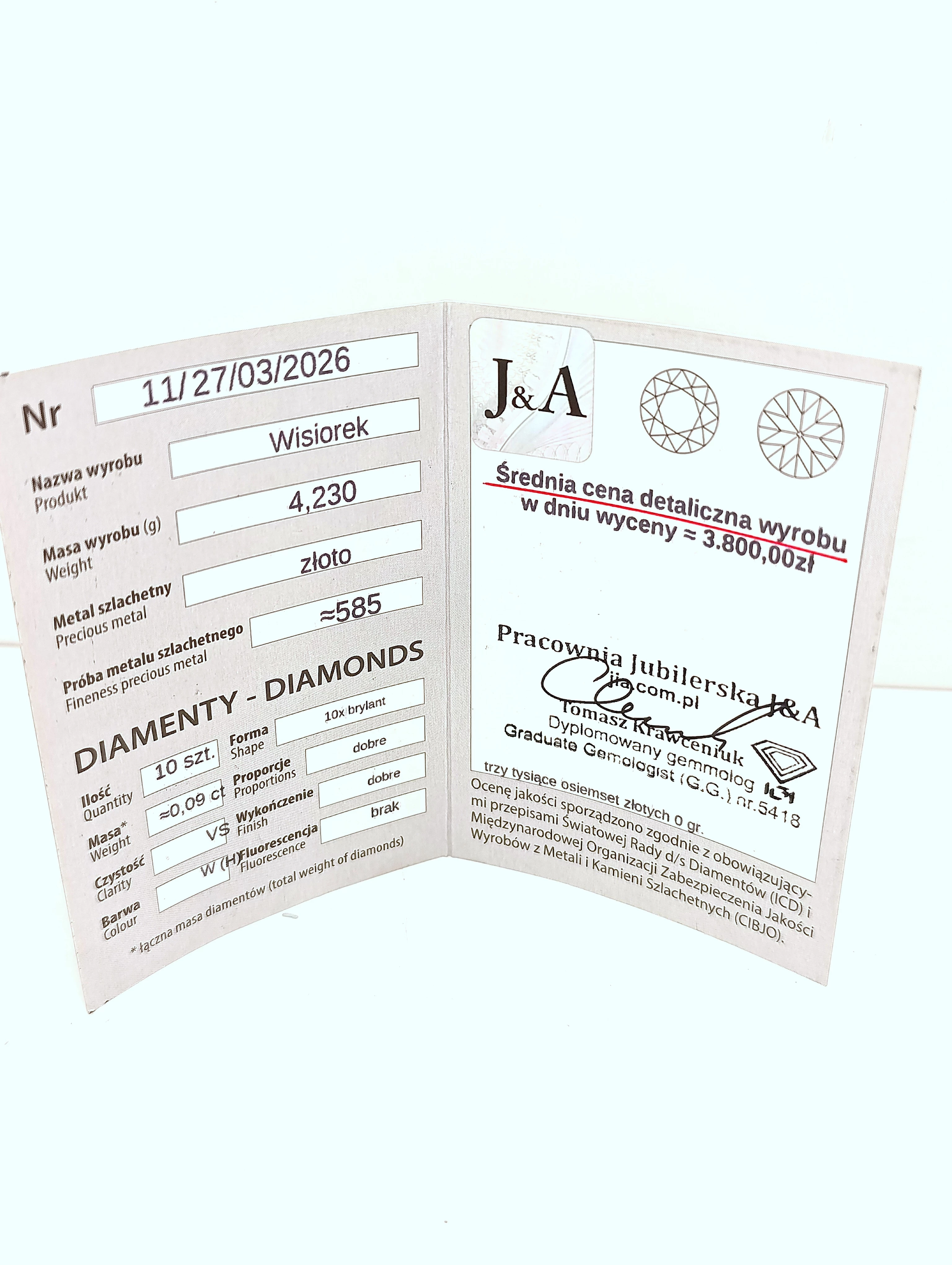 zlota-zawieszka-10x-brylant-009ct-585-423g-stan-11323-2