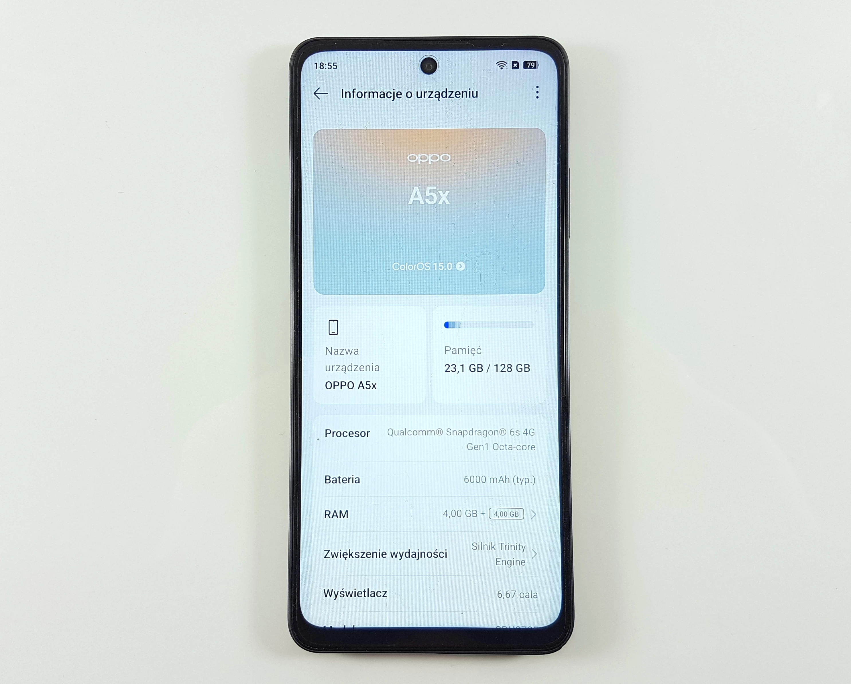 telefon-oppo-a5x-4128gb-pojemnosc-akumulatora-6000