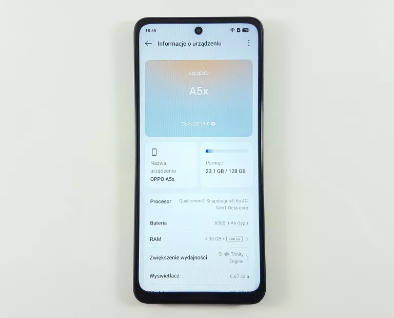 telefon-oppo-a5x-4128gb-pojemnosc-akumulatora-6000