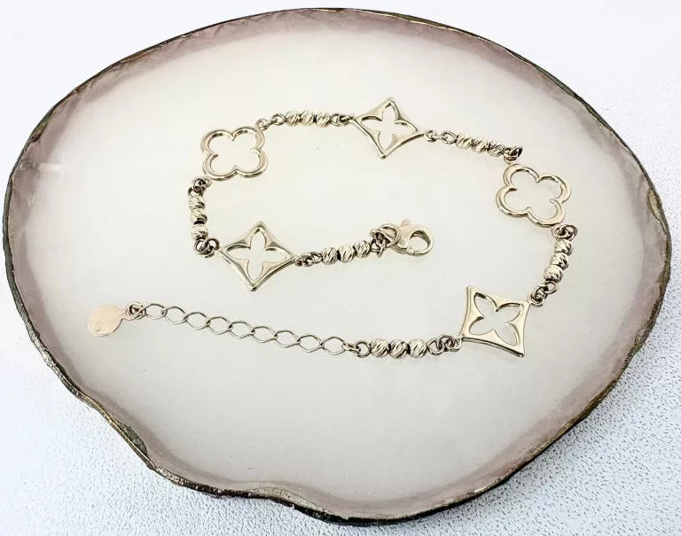 sliczna-zlota-bransoletka-koniczynki-romby-pr585-318gr-ean-gtin-6944278438315