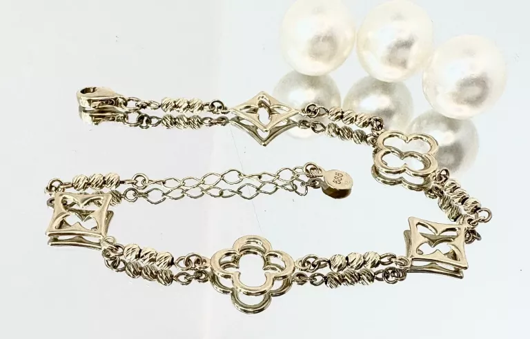 sliczna-zlota-bransoletka-koniczynki-romby-pr585-318gr-rodzaj-2205-2