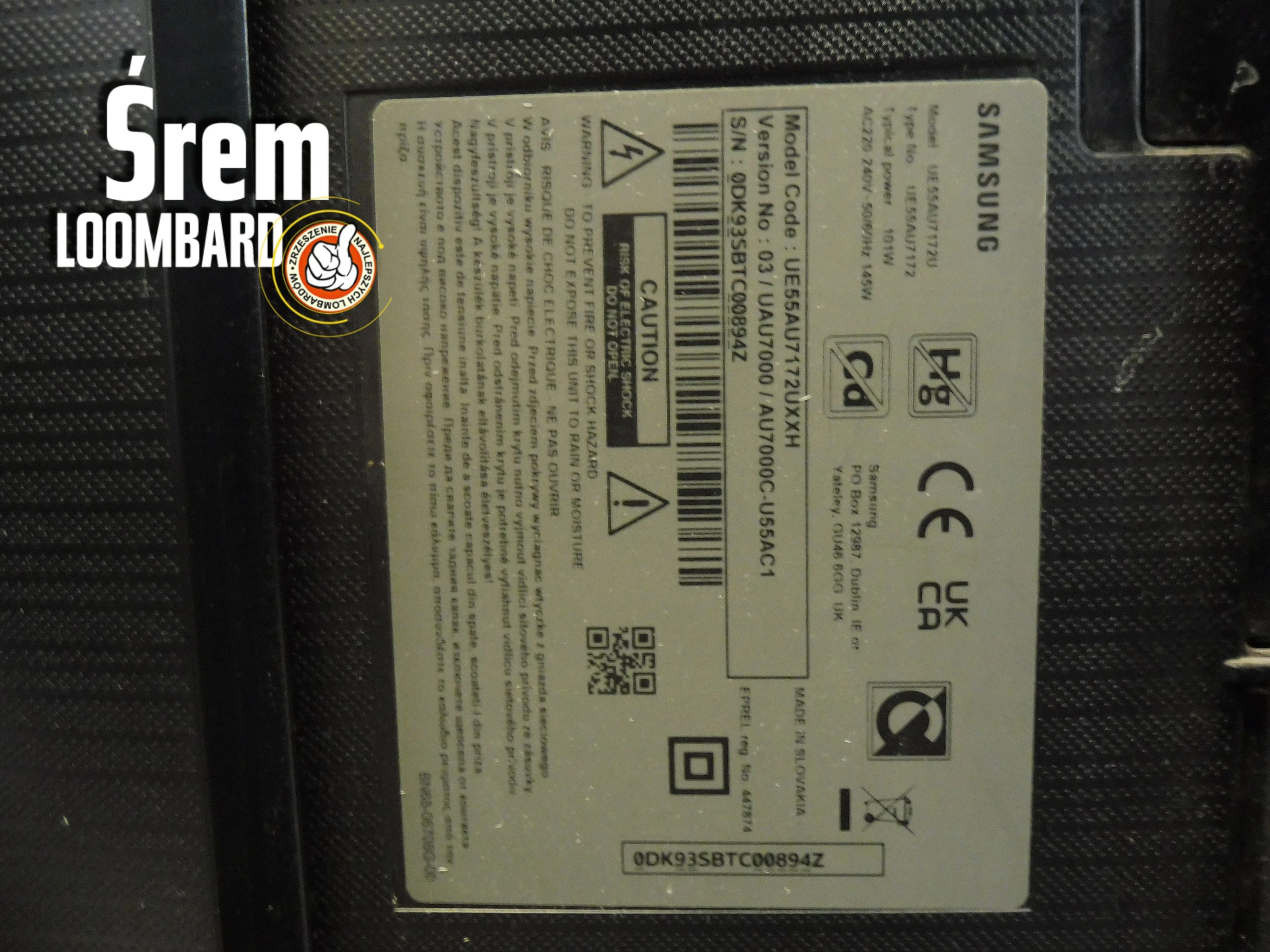 telewizor-samsung-ue55au7172uxxh-pilot-stan-opis-kod-producenta-ue55au7172uxxh